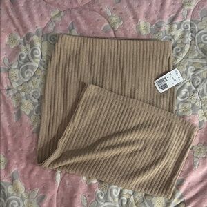 Forever 21 Tan Ribbed Pencil Skirt